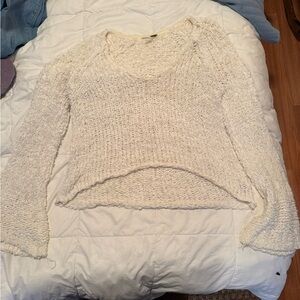 Cozy White Knit Sweater